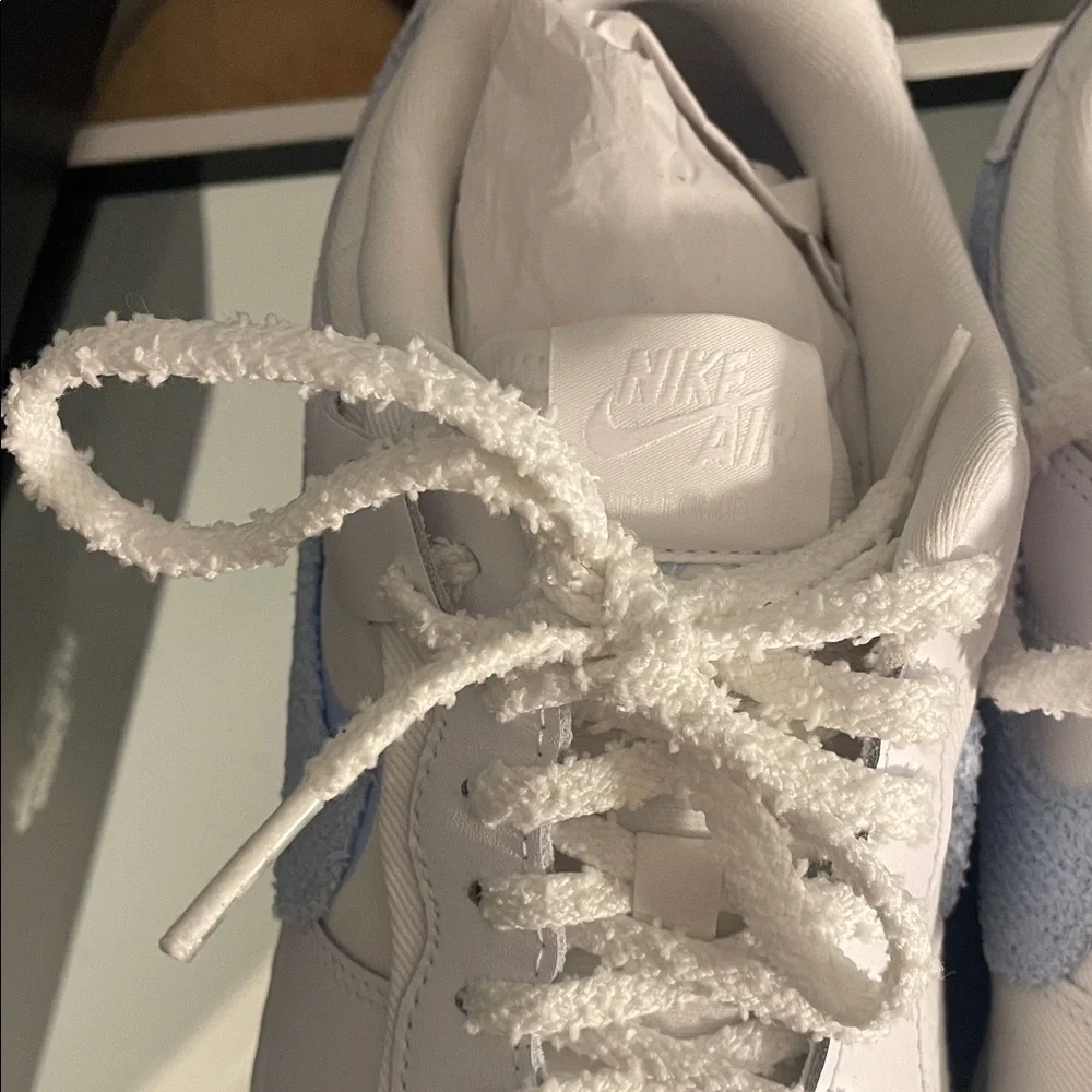 Nike Air Force 1 Shadow White with Blue Highlights